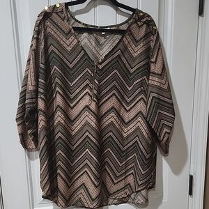 Chevron Patterned Women's Top